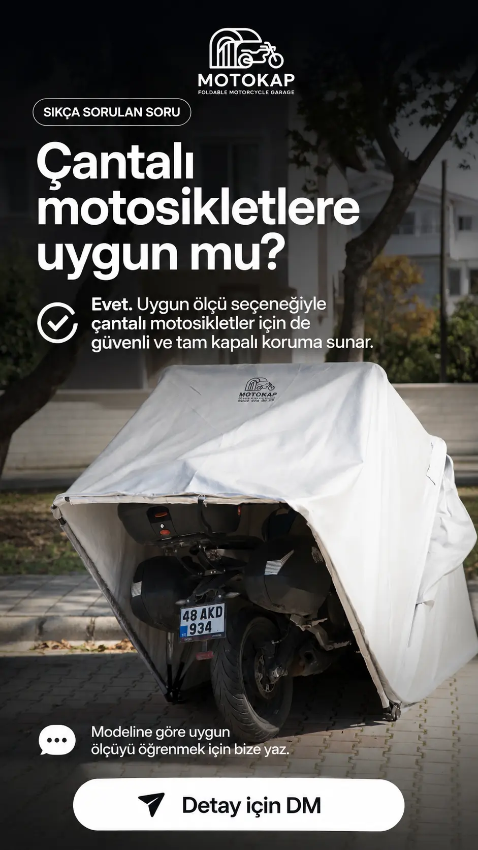 MotoKap - Çantalı ve yüksek motosiklet uyumu